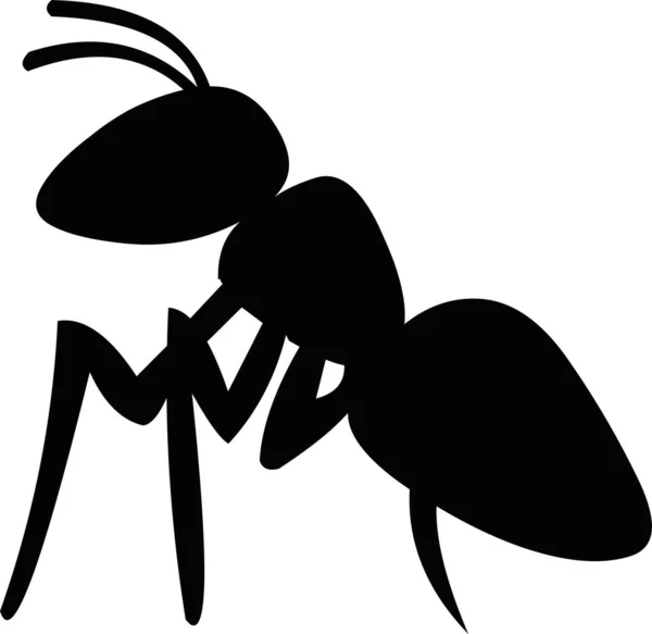 Εικονογράφηση Διανύσματος Της Σιλουέτας Ενός Μυρμηγκιού — Διανυσματικό Αρχείο