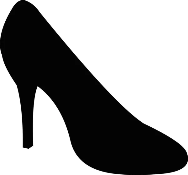 Topuklu Ayakkabı Siluetinin Vektör Çizimi — Stok Vektör