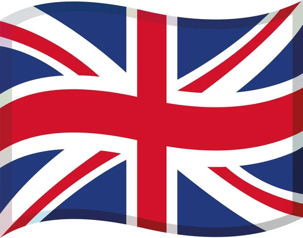 Векторная Иллюстрация Смайлика Британского Флага — стоковый вектор
