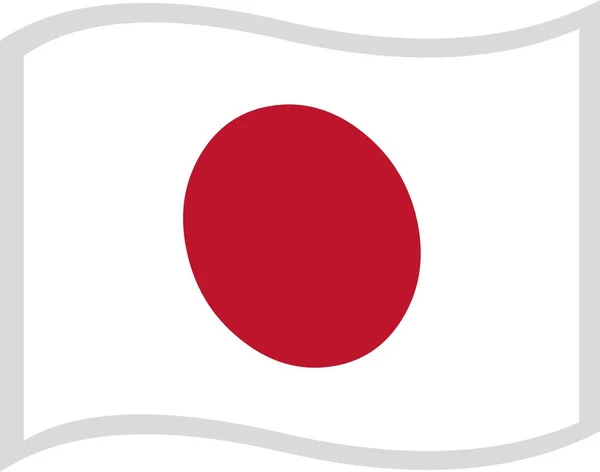 Ilustración Vectorial Del Emoticono Bandera Japón — Vector de stock