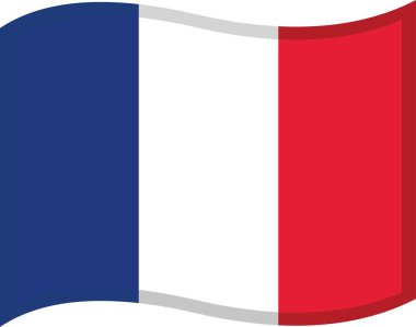 Fransız bayrağının duygu simgelerinin vektör illüstrasyonu