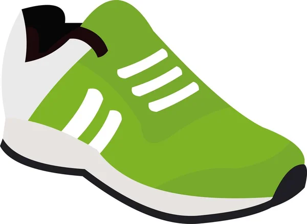 Emoticono Vectorial Ilustración Una Zapatilla Verde — Vector de stock