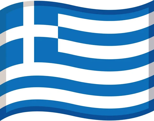 Görög Zászló Hangulatjelének Vektoros Illusztrációja — Stock Vector