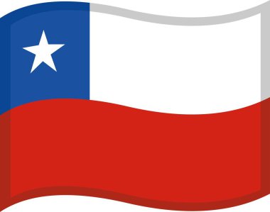 Şili bayrağının vektör simgesi