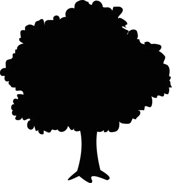 Εικονογράφηση Διάνυσμα Της Σιλουέτας Ενός Δέντρου — Διανυσματικό Αρχείο