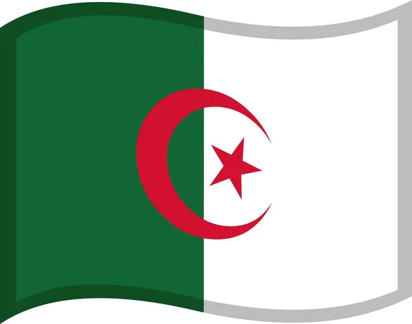 Vektor Emoticon Illustration Flaggan För Algeria — Stock vektor