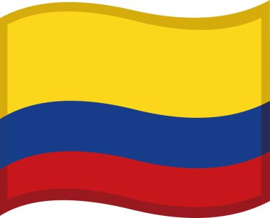 Kolombiya bayrağının vektör simgesi