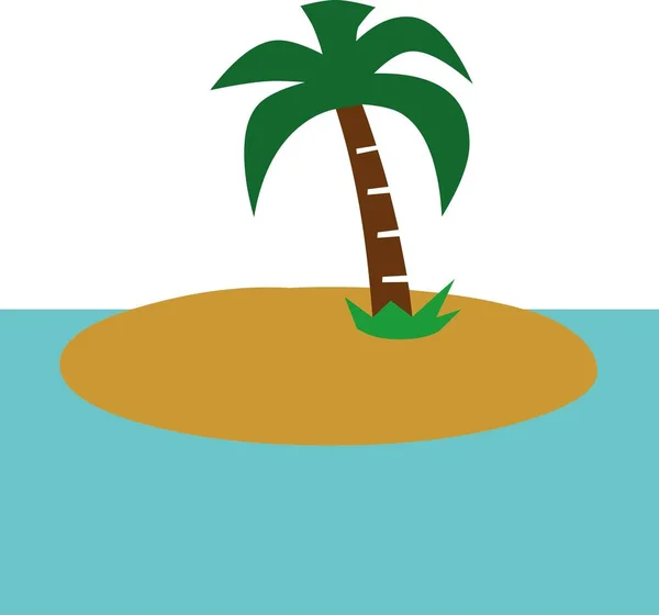 Vektorillustration Eines Insel Emoticons — Stockvektor