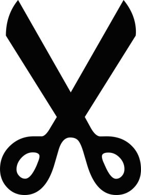 Makas siluetinin vektör illüstrasyonu