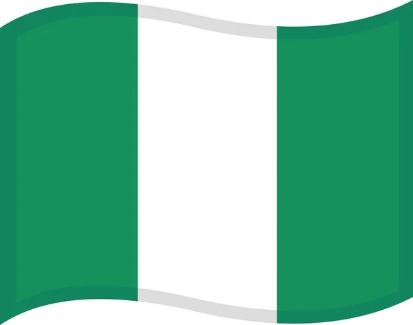Nijerya Bayrağının Vektör Simgesi — Stok Vektör