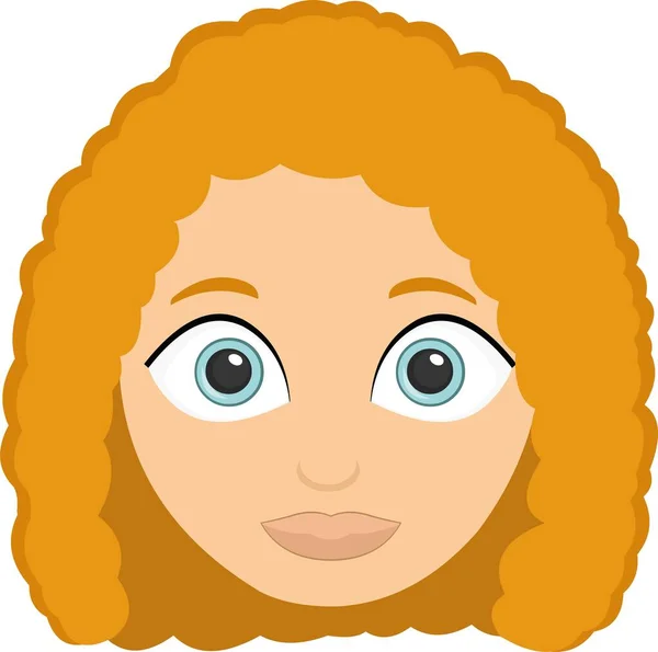 Bir kadının yüz ifadesinin vektör illüstrasyonu