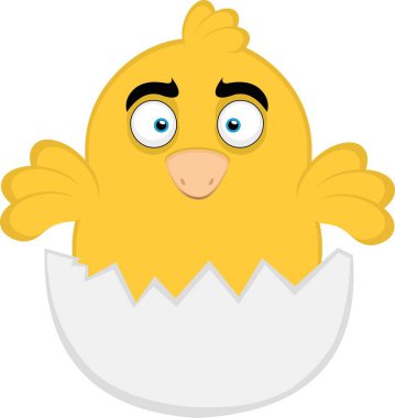 Yeni doğmuş bir karikatür fıstığının vektör çizimi