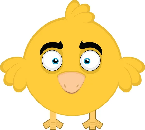 Vector Illustration Cartoon Chick — Stock Vector