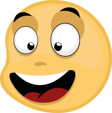 Mutlu bir emojinin vektör çizimi