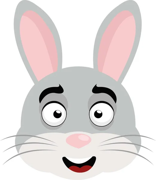 Vector Illustration Cartoon Rabbit Head — Stock Vector