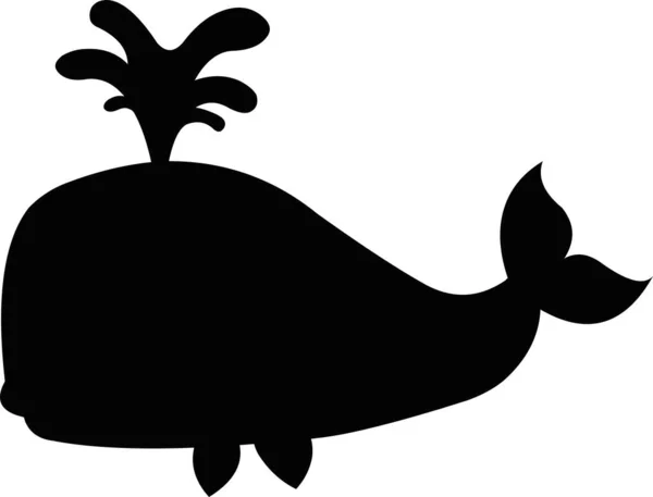 Wektorowa Ilustracja Sylwetki Wieloryba — Wektor stockowy