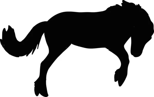 Vector Illustration Silhouette Horse — Stock Vector