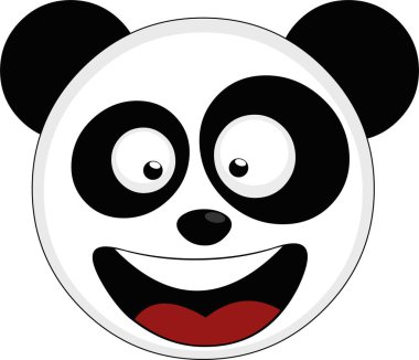 Bir panda çizgi filminin vektör çizimi
