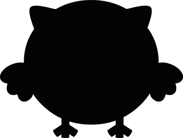 Illustration Vectorielle Silhouette Hibou — Image vectorielle