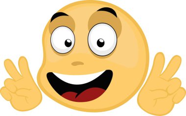 Elleriyle hareket eden duygu simgesinin temsilcisi barış ve aşkın işareti.