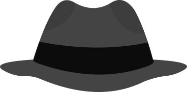 Klasik gri dedektif şapkasının vektör çizimi