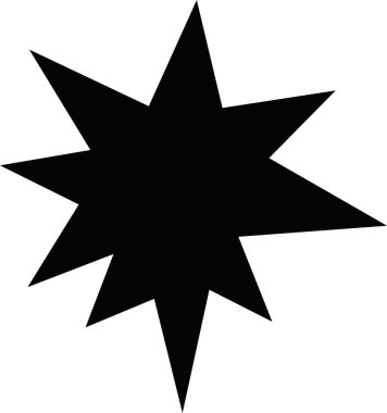 Patlamanın siyah siluetinin vektör çizimi