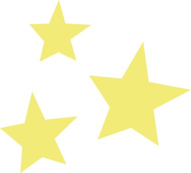 Sarı yıldız şekillerinin vektör çizimi