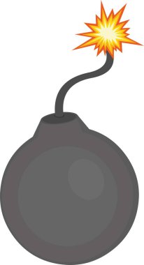 Bir bombanın duygu simgesinin vektör çizimi