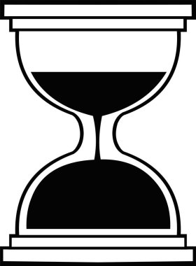 Kum saati simgesinin vektör illüstrasyonu