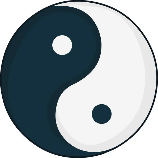 Ilustración Vectorial Del Símbolo Yin Yang — Vector de stock
