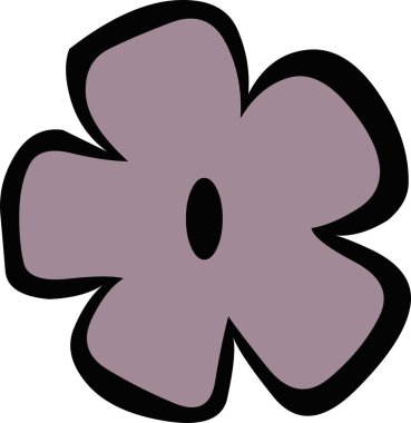 Menekşe çiçeğinin şeklinin vektör simgesi