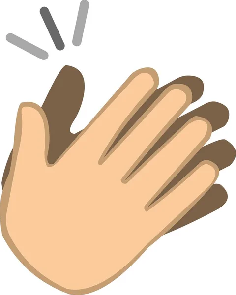 Vector Emoticon Illustration Clapping Hand — Stock Vector