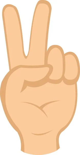 Aşkın ve barışın sembolünü yapan bir elin vektör simgesi.