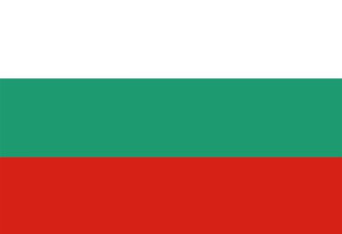 Bulgaristan bayrağının vektör simgesi