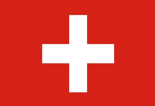 Vektorillustration Der Flagge Der Schweiz — Stockvektor