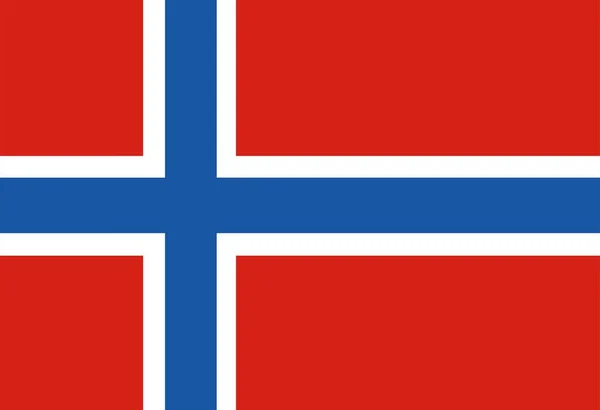 Vektorová Ilustrace Vlajky Norského — Stockový vektor