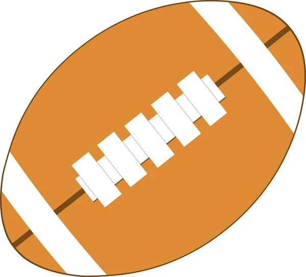 Vector Emoticon Illustration American Football Ball — Stock Vector