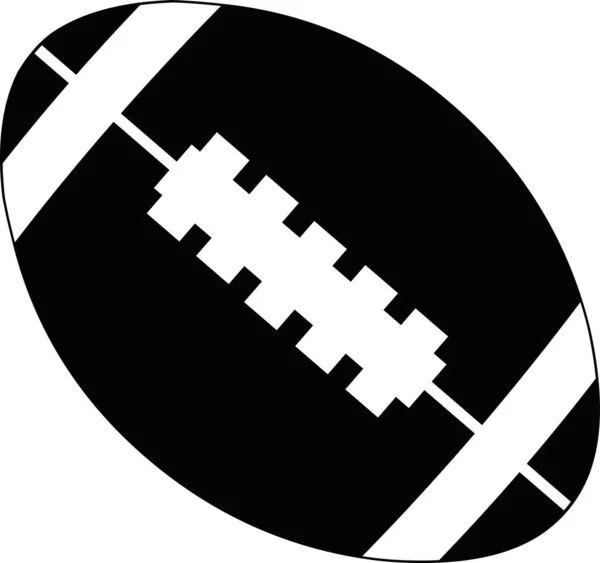 Ilustracja Wektorowa Futbolu Amerykańskiego Lub Ikony Piłki Rugby — Wektor stockowy