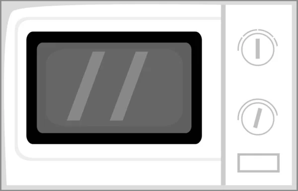 Vektor Illustration Tegneserie Mikrobølgeovn – Stock-vektor