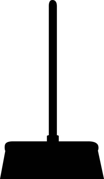 Векторна Ілюстрація Чорного Силуету Мітли — стоковий вектор