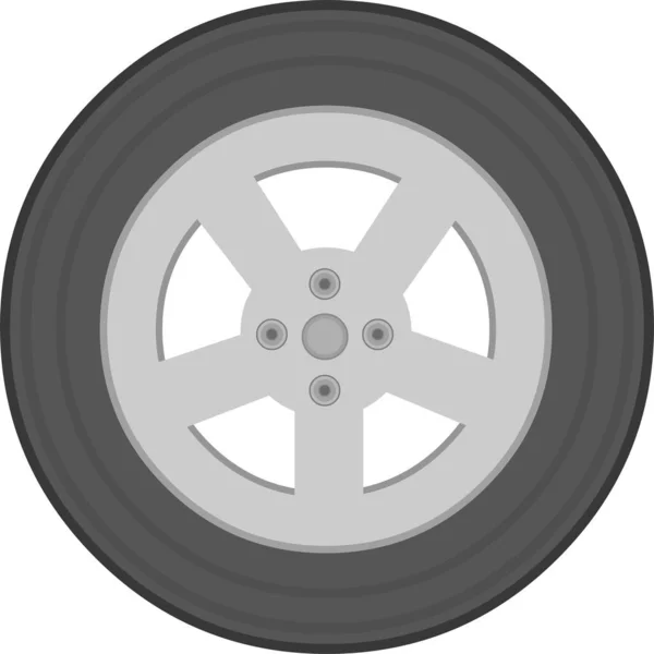 車の車輪のベクトル絵 — ストックベクタ