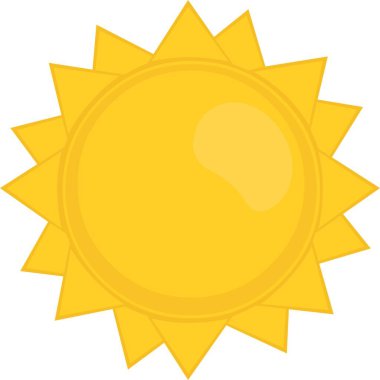 Bir güneşin vektör simgesi
