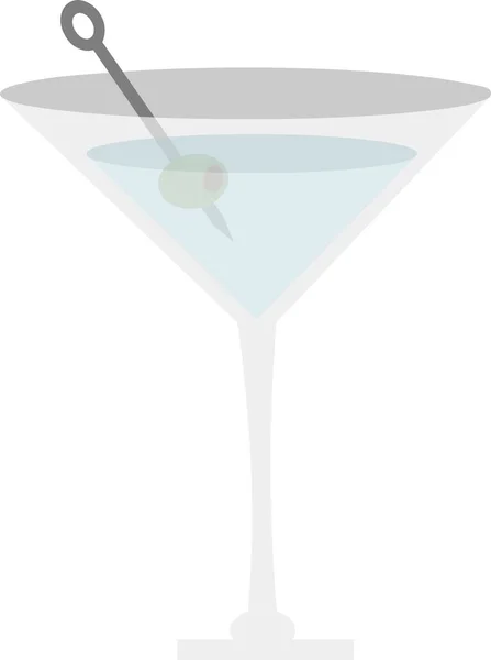 Ilustración Vectorial Del Emoticono Cóctel Martini — Archivo Imágenes Vectoriales
