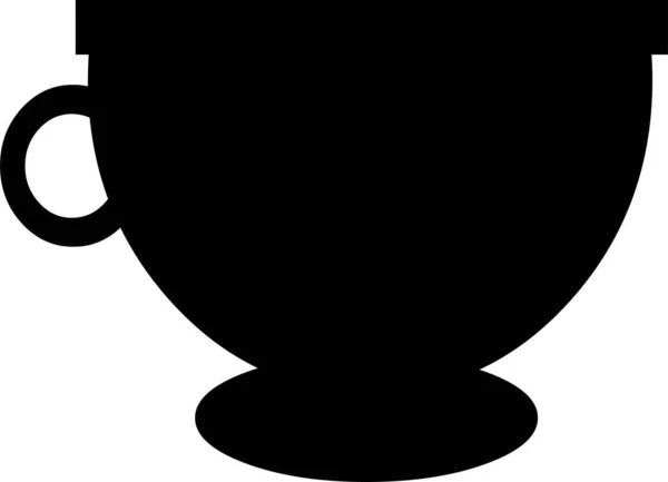 Vector Illustration Silhouette Cup — Stock Vector