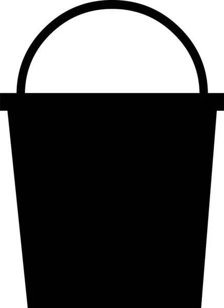 Εικονογράφηση Διάνυσμα Της Μαύρης Σιλουέτας Ενός Κάδου Καθαρισμού — Διανυσματικό Αρχείο