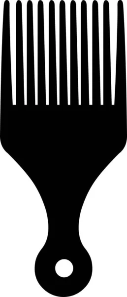 Векторная Иллюстрация Черного Силуэта Гребня Волос — стоковый вектор