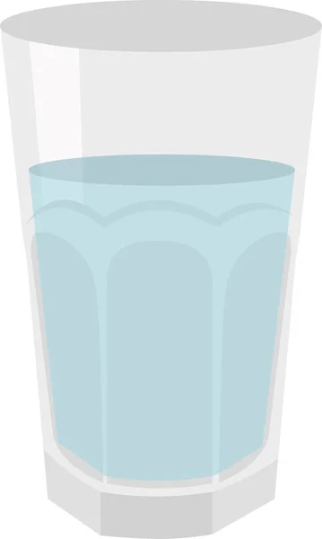 Vector Emoticon Illustration Glass Water — Stock Vector