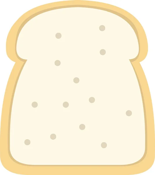 Vector Emoticon Illustration Slice Bread — Vector de stock