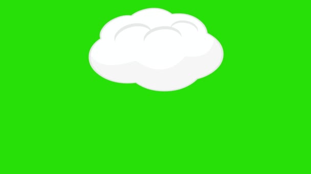 Loop Animation Einer Wolke Die Mit Einem Blitz Und Einem — Stockvideo