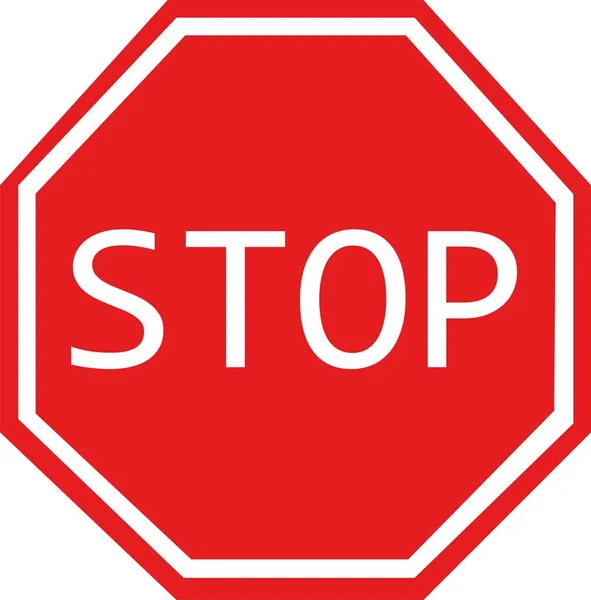 Vektorillustration Von Stopp Verkehrszeichen — Stockvektor